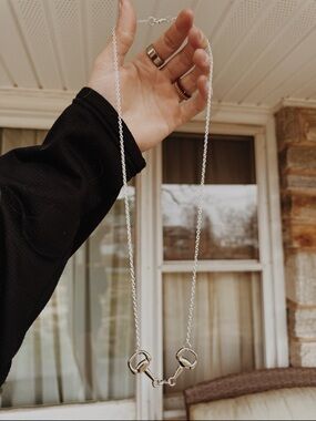 Silver Snaffle Bit Necklace - Women Jewelry